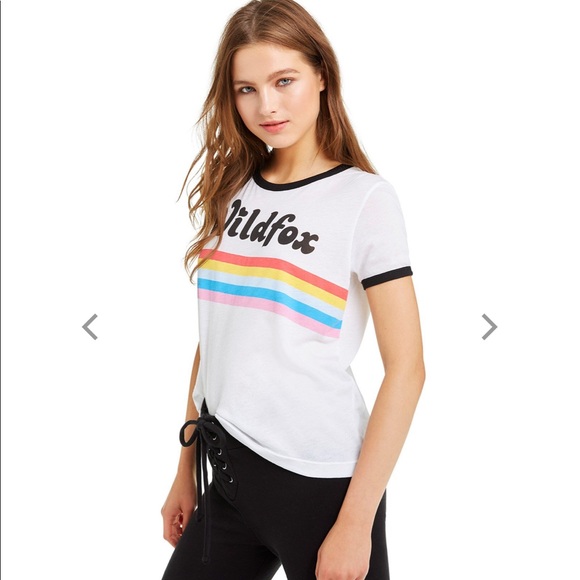 NWT WILDFOX Striped Johnny Ringer Tee - Picture 2 of 6